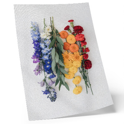Poster rezistent pentru perete Flori în linie verticală, culori vibrante, armonie, natură