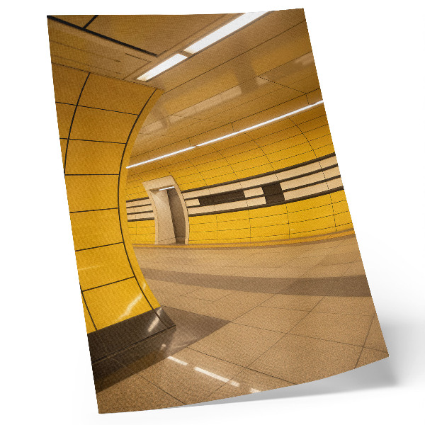 Poster rezistent pentru perete Modele dinamice luminoase, spațiu futurist și armonios