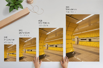 Poster rezistent pentru perete Modele dinamice luminoase, spațiu futurist și armonios