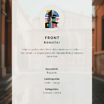 Grafică modernă pe pânză Culori calde, reflecție arhitectură urbană
