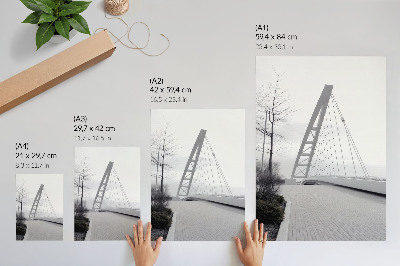 Poster rezistent pentru perete Structură de pod modernă minimalistă