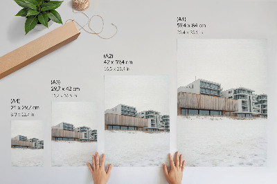 Poster rezistent pentru perete Clădiri moderne cu arhitectură minimalistă