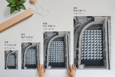 Poster în culori saturate Modele geometrice elegante, arhitectură futuristă