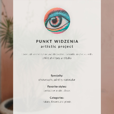 Poster rezistent pentru perete Flori în formă de simbol al păcii pe fundal negru