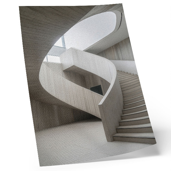Grafică modernă pe pânză Scară spiralată modernă într-un interior elegant