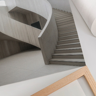 Grafică modernă pe pânză Scară spiralată modernă într-un interior elegant