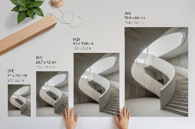 Grafică modernă pe pânză Scară spiralată modernă într-un interior elegant