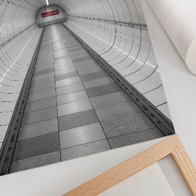 Poster în culori saturate Iluminat modern de tavan în spațiu futurist