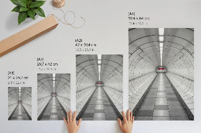 Poster în culori saturate Iluminat modern de tavan în spațiu futurist