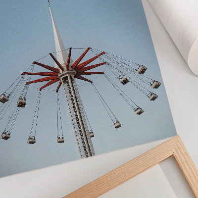 Poster rezistent pentru perete Turn cu carusel mișcare dinamică minimalism
