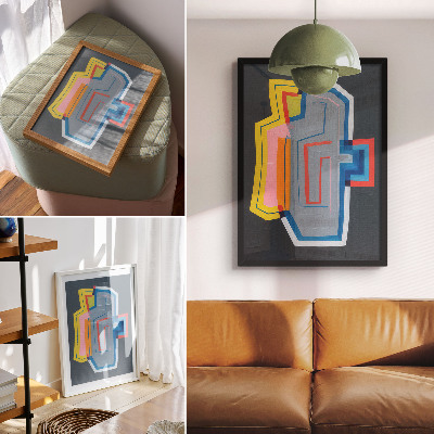 Poster rezistent pentru perete Forme abstracte, culori energice, modernitate