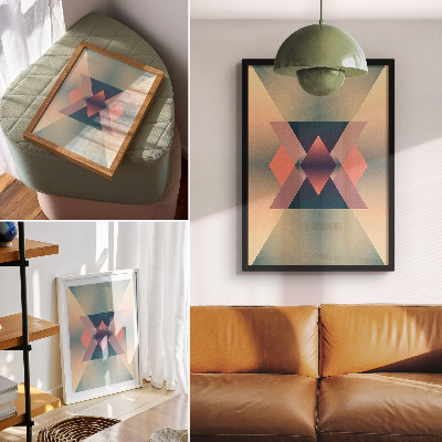 Grafică modernă pe pânză Forme geometrice culori pastelate eleganță