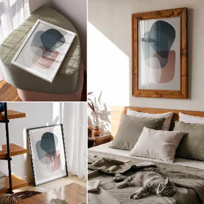 Poster rezistent pentru perete Forme interpătrunse, eleganță, minimalism