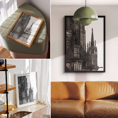 Poster rezistent pentru perete Arhitectură gotică decorată complex cu contraste