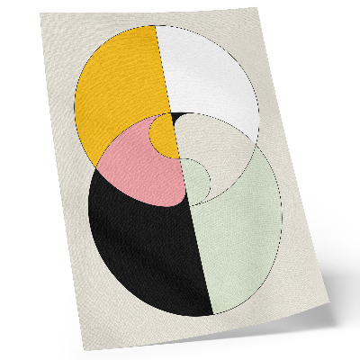 Poster în culori saturate Cercuri geometrice, culori contrastante, stil minimalist