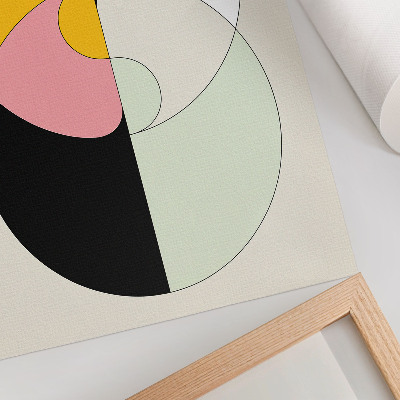 Poster în culori saturate Cercuri geometrice, culori contrastante, stil minimalist