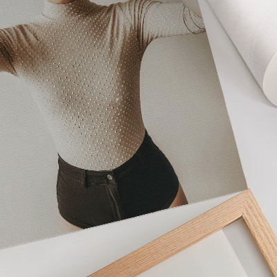 Grafică modernă pe pânză Eleganță retro, joben, subtilitate, minimalism