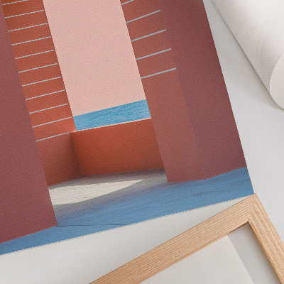 Poster rezistent pentru perete Arhitectură minimalistă marină cu arcade pastelate
