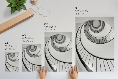 Poster rezistent pentru perete Scară în spirală, eleganță geometrică fascinantă