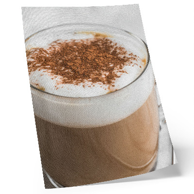 Poster în culori saturate Cafea cu spumă, culori calde, armonie