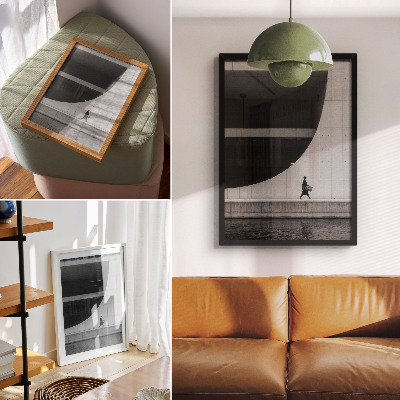 Poster rezistent pentru perete Simplitate modernă, geometrie îndrăzneață, monocrom armonios