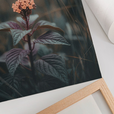 Poster rezistent pentru perete O plantă cu o floare colorată pe un fundal verde