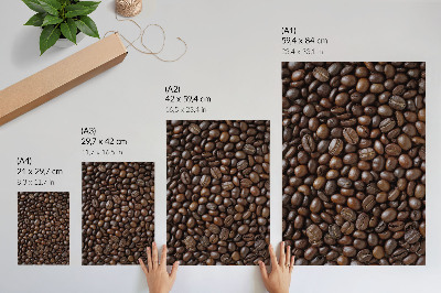 Grafică modernă pe pânză Textură maro a boabelor de cafea