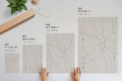 Grafică modernă pe pânză Linii creative pe un fundal neutru, fără haos