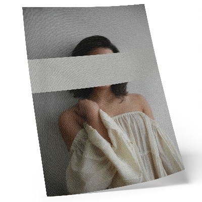 Poster în culori saturate Echilibru variabil între alb și bej în stil minimalist
