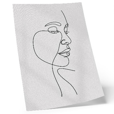 Poster în culori saturate Artă minimalistă cu linii faciale fără detalii inutile