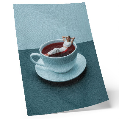 Poster rezistent pentru perete O ceașcă suprarealistă de relaxare