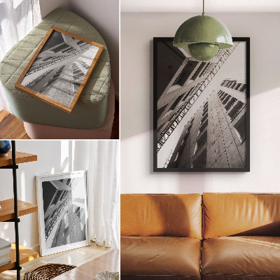 Grafică modernă pe pânză Arhitectură modernă cu linii geometrice