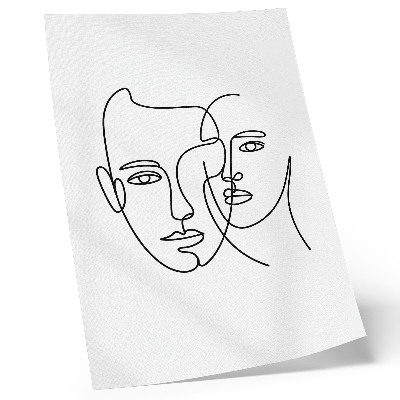 Poster rezistent pentru perete Portrete minimaliste, artă liniară, profunzime, emoții
