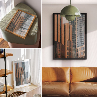 Grafică modernă pe pânză Zgârie-nori sticlă minimalism eleganță dinamică