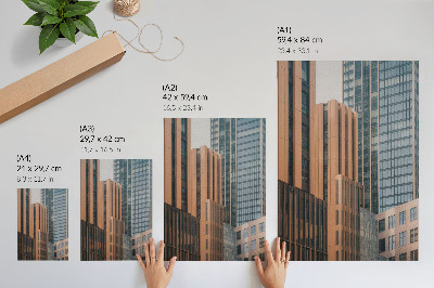 Grafică modernă pe pânză Zgârie-nori sticlă minimalism eleganță dinamică