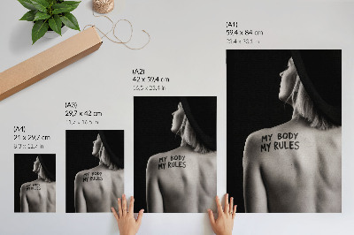 Grafică modernă pe pânză Eleganță alb-negru cu un mesaj puternic