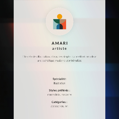 Poster în culori saturate Efect de adâncime cu dungi orizontale colorate