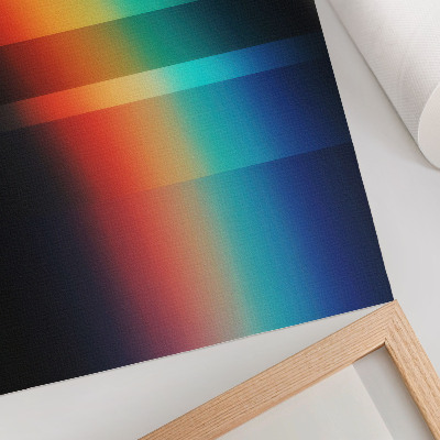 Poster în culori saturate Efect de adâncime cu dungi orizontale colorate