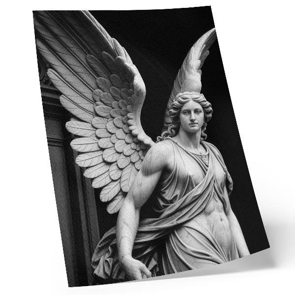 Poster rezistent pentru perete Sculptură de înger din marmură, plină de detalii și eleganță