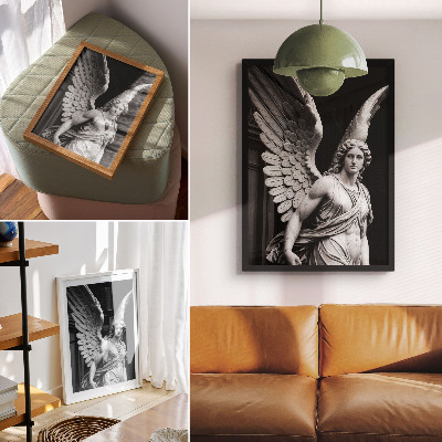 Poster rezistent pentru perete Sculptură de înger din marmură, plină de detalii și eleganță