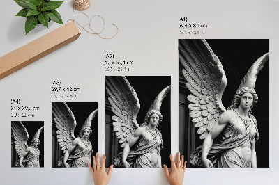 Poster rezistent pentru perete Sculptură de înger din marmură, plină de detalii și eleganță
