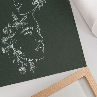 Poster rezistent pentru perete Linii delicate, flori, compoziție modernă
