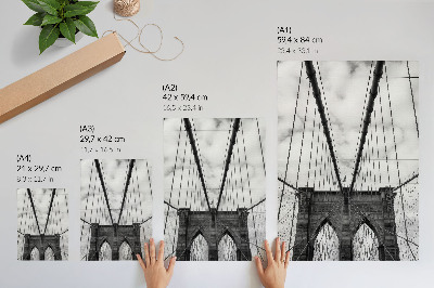 Poster în culori saturate O structură brută plină de simetrie și linii
