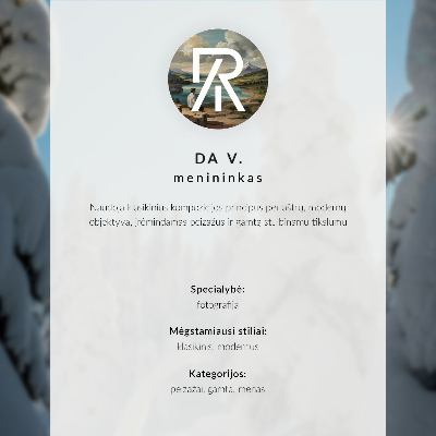 Grafică modernă pe pânză Munți simetrici de iarnă reflectați în lac