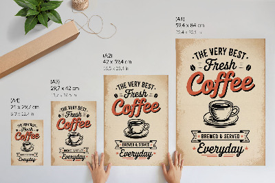 Grafică modernă pe pânză Ceașcă de cafenea în stil retro
