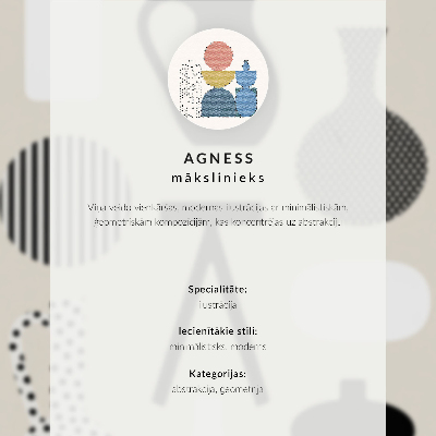 Poster rezistent pentru perete Modele geometrice alb-negru pe un fundal bej
