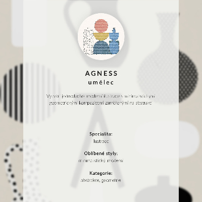 Poster rezistent pentru perete Modele geometrice alb-negru pe un fundal bej