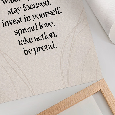 Poster în culori saturate Mesaj motivațional, fundal luminos, linii elegante
