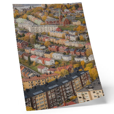 Grafică modernă pe pânză Clădiri colorate pe străzi șerpuitoare