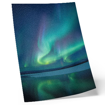 Poster rezistent pentru perete Aurora boreală în fundalul naturii frumoase de noapte